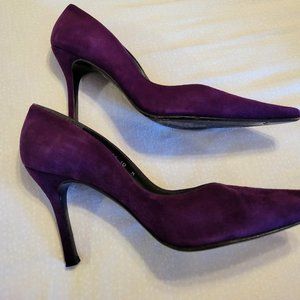 Stuart Weitzman Purple Suede Heels 10M